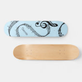 Gulle G-sleutel persoonlijk blauw Skateboard (Horizontaal)