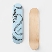 Gulle G-sleutel persoonlijk blauw Skateboard (Voorkant)