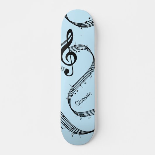 Gulle G-sleutel persoonlijk blauw Skateboard (Voorkant)