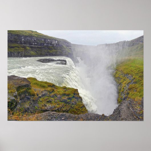 Gullfoss, Gouden Waterval, IJsland Poster (Voorkant)