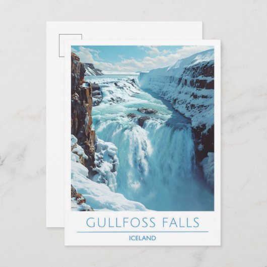 Gullfoss Herfsten België Reizen Briefkaart (Voorkant / Achterkant)