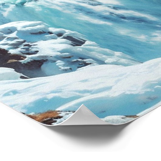 Gullfoss Herfsten België Reizen Poster (Hoek)