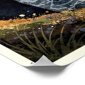 Gullfoss IJsland Reisposter uit het verleden Poster (Hoek)