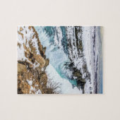 Gullfoss IJsland Waterval Winter Landschap Schilde Legpuzzel (Horizontaal)