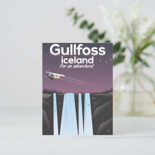 Gullfoss Waterfall IJsland Briefkaart (Staand voorkant)