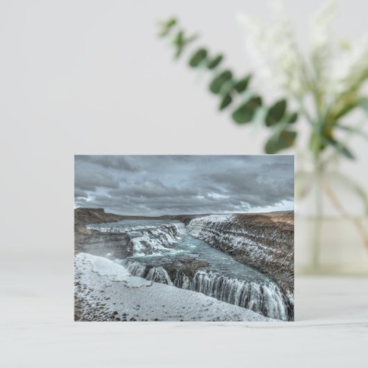 Gullfoss Waterfall, IJsland Briefkaart (Staand voorkant)