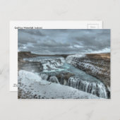 Gullfoss Waterfall, IJsland Briefkaart (Voorkant / Achterkant)