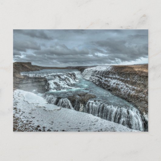 Gullfoss Waterfall, IJsland Briefkaart (Voorkant)