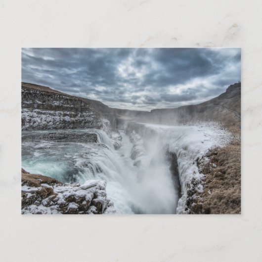 Gullfoss Waterfall, IJsland Briefkaart (Voorkant)