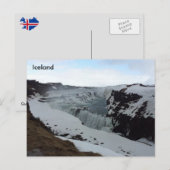 Gullfoss Waterfall, IJsland Briefkaart (Voorkant / Achterkant)