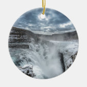 Gullfoss Waterfall, IJsland Keramisch Ornament (Voorkant)