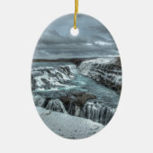 Gullfoss Waterfall, IJsland Keramisch Ornament (Voorkant)