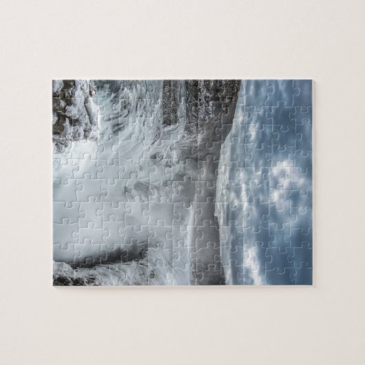 Gullfoss Waterfall, IJsland Legpuzzel (Horizontaal)