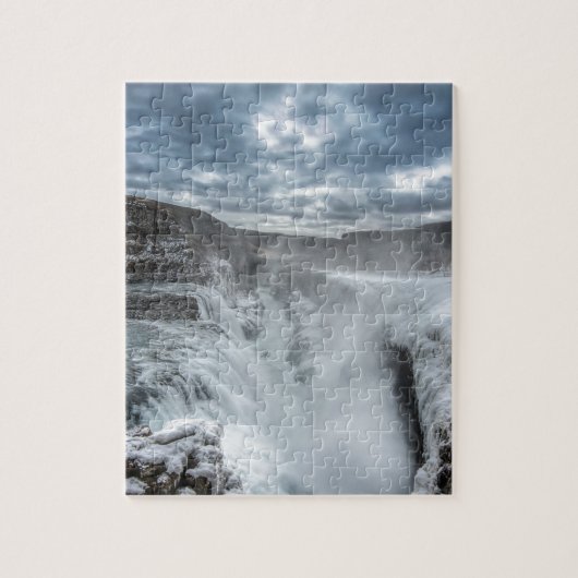 Gullfoss Waterfall, IJsland Legpuzzel (Verticaal)