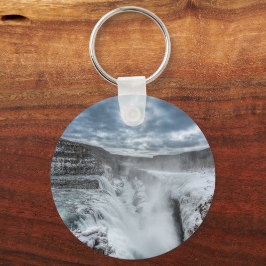 Gullfoss Waterfall, IJsland Sleutelhanger (Voorkant)