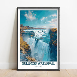 Gullfoss Waterval IJsland Kunst - Gullfoss Poster