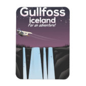 Gullfoss Waterval IJsland reisposter Magneet (Verticaal)