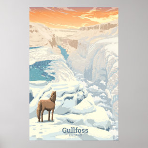 Gullfoss Waterval IJsland Reisposter Poster