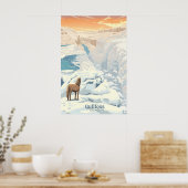 Gullfoss Waterval IJsland Reisposter Poster (Keuken)