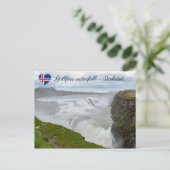 Gullfoss-waterval - Zuidwest-IJsland Briefkaart (Staand voorkant)