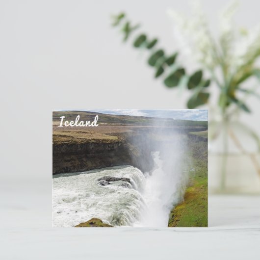Gullfoss waterval - Zuidwest-IJsland Briefkaart (Staand voorkant)