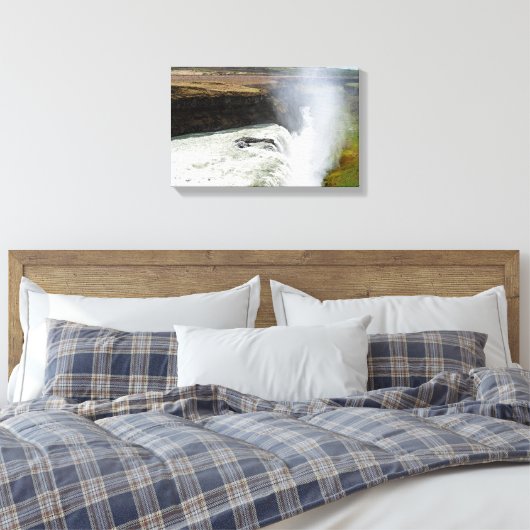 Gullfoss waterval - Zuidwest-IJsland Canvas Afdruk (Insitu (Slaapkamer))