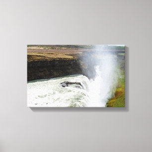 Gullfoss waterval - Zuidwest-IJsland Canvas Afdruk