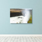 Gullfoss-waterval - Zuidwest-IJsland Canvas Afdruk (Insitu (Houten vloer))