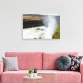 Gullfoss-waterval - Zuidwest-IJsland Canvas Afdruk (Insitu (Woonkamer))
