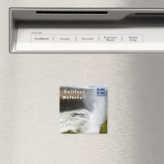 Gullfoss waterval - Zuidwest-IJsland Magneet (Insitu (Vaatwasser))