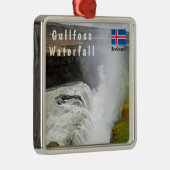 Gullfoss waterval - Zuidwest-IJsland Metalen Ornament (Rechts)