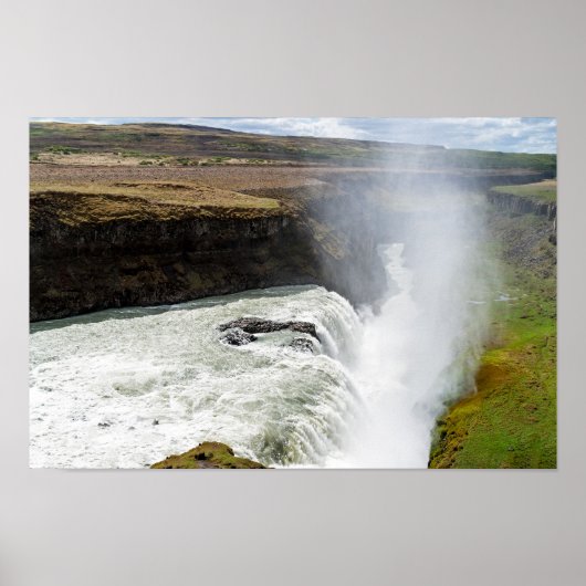 Gullfoss waterval - Zuidwest-IJsland Poster (Voorkant)