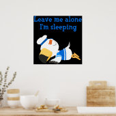 Gulliver Slaping laat me alleen bij de dieren. Poster (Keuken)