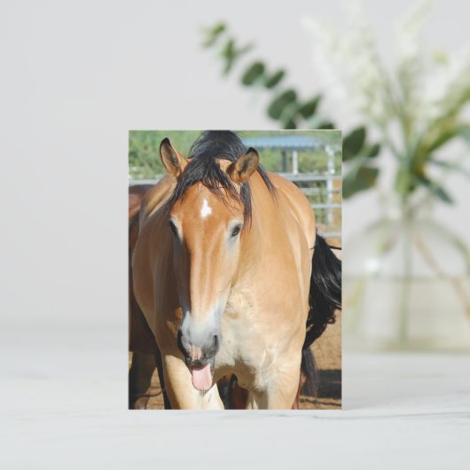 Gulliver Tongue Out Briefkaart (Staand voorkant)