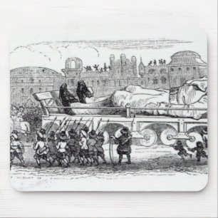 Gulliver vervoerd naar de Lilliputiaan Muismat