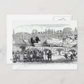 Gulliver vervoerd naar het Lilliputian Briefkaart (Voorkant / Achterkant)