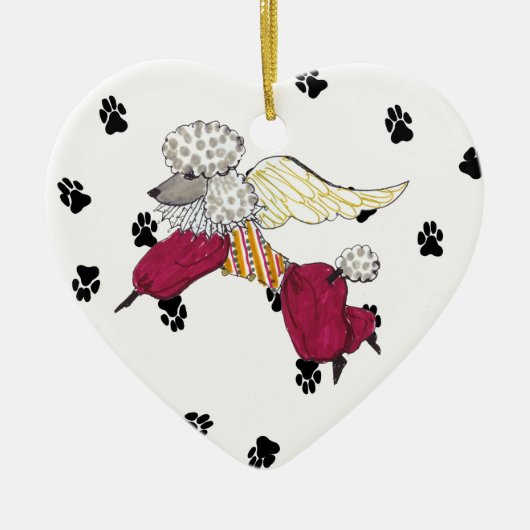 Gulliver's Angel Podle Ceramic Heart Ornament (Voorkant)