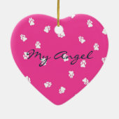 Gulliver's Angel Podle Ceramic Heart Ornament (Achterkant)