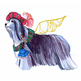 Gulliver's Angels Bearded Collie Fotobeeldje Ornament