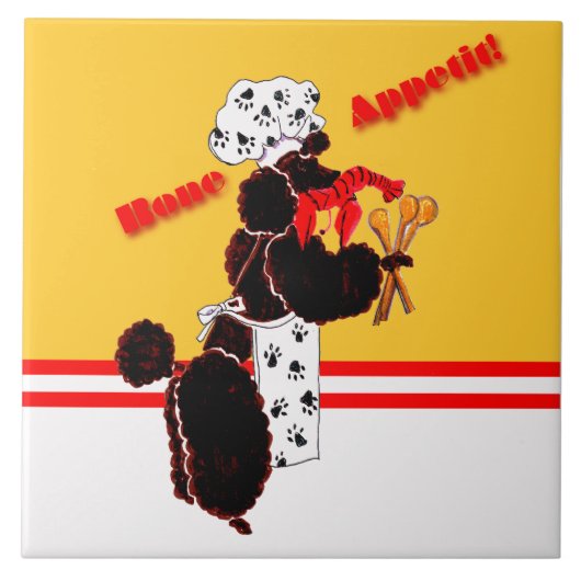 Gulliver's Angels Bone Appetit Tile Trivet Tegeltje (Voorkant)