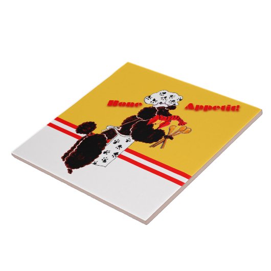 Gulliver's Angels Bone Appetit Tile Trivet Tegeltje (Zijkant)