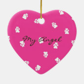 Gulliver's Angels Chihuahua Ceramic Heart Ornament (Achterkant)