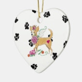 Gulliver's Angels Chihuahua Ceramic Heart Ornament (Links)