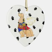 Gulliver's Angels Cocker Spaniel Ceramic Heart Keramisch Ornament (Rechts)
