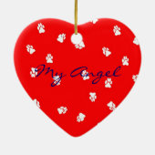 Gulliver's Angels Cocker Spaniel Ceramic Heart Keramisch Ornament (Achterkant)