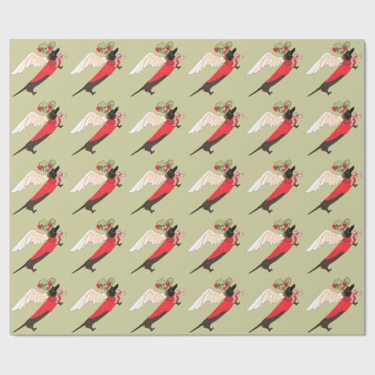 Gullivers Angels Dachshund Gift Wrap Cadeaupapier (Vlak)