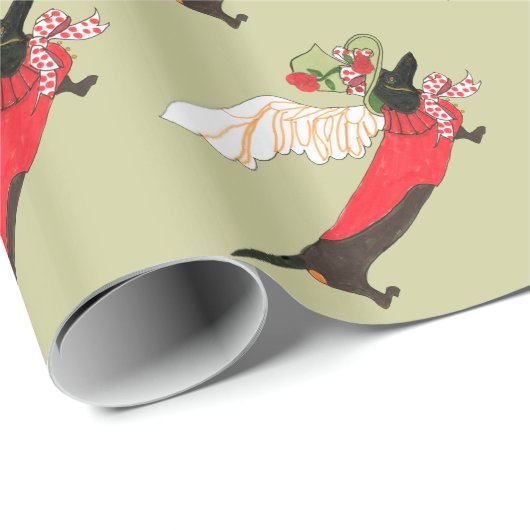 Gullivers Angels Dachshund Gift Wrap Cadeaupapier (Rol Hoek)
