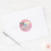 Gulliver's Angels Rosebud Pug Sticker (Envelop)