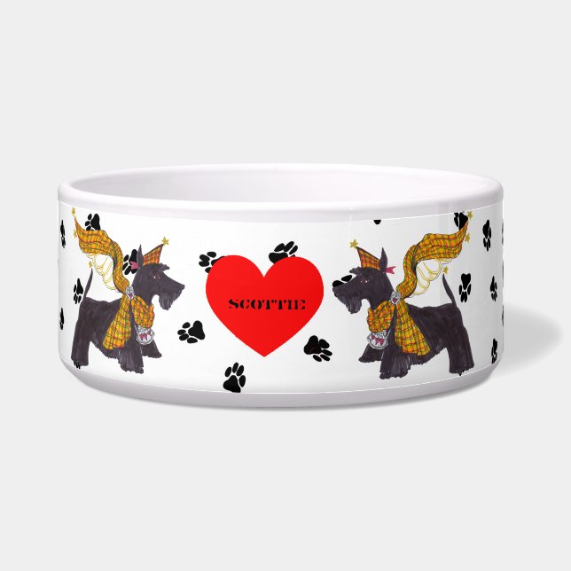 Gullivers Angels Scottie Dog Bowl Voerbakje (Voorkant)