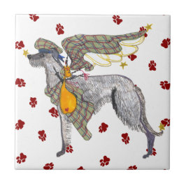 Gulliver's Angels Scottish Deerhound Tile Trivet Tegeltje